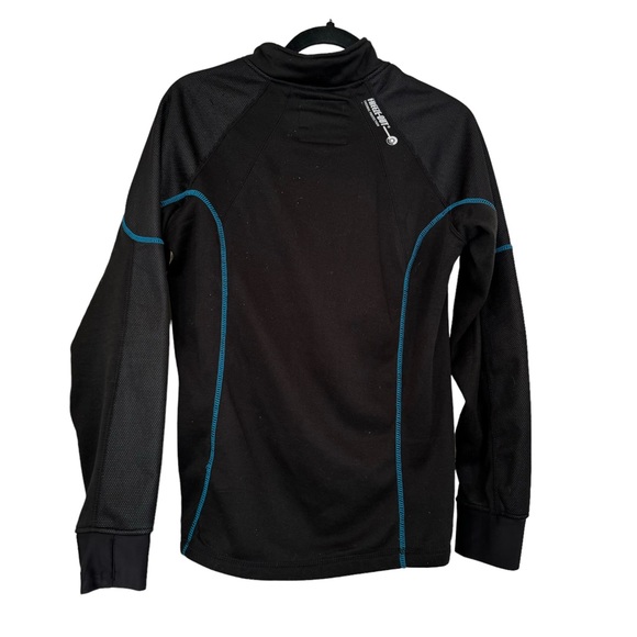Freeze Out Thermal Protection Shirt Mens S Black Blue 1/4 Zip Jacket Motorcycle - Picture 2 of 11